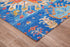 Las Cruces 1/4 Chair Mat Blue & Orange