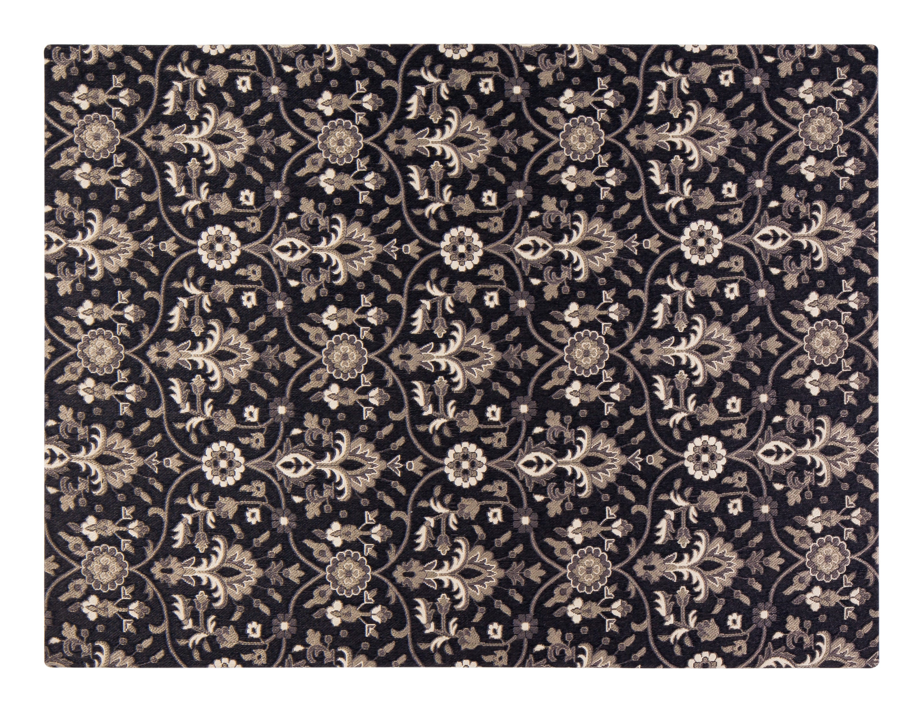 Alhambra 1/4 Chair Mat Black & Gray