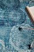 Maldives 1/2 Chair Mat Blue & Ivory