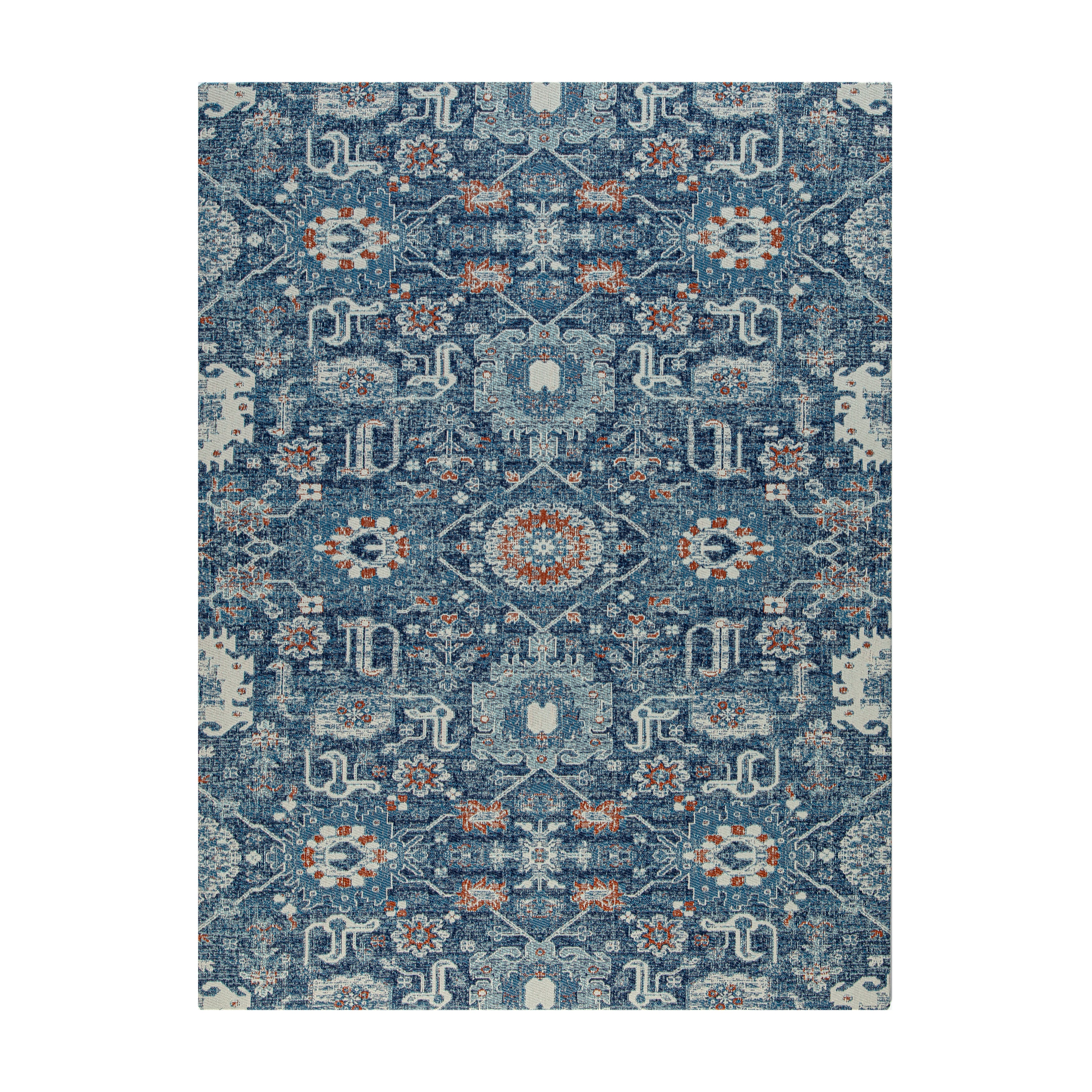 Alta 1/2 Chair Mat Blue & Ivory