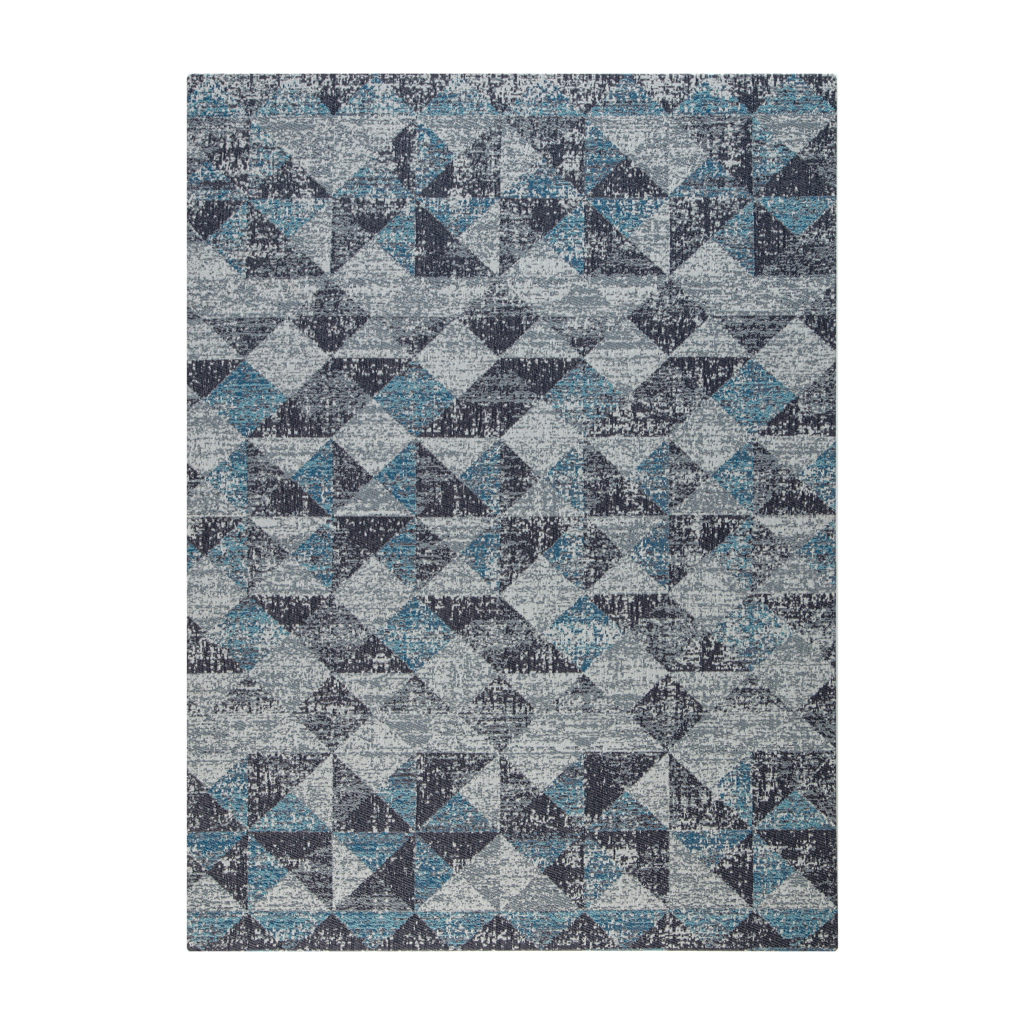 Tromso 1/2 Chair Mat Blue & Gray