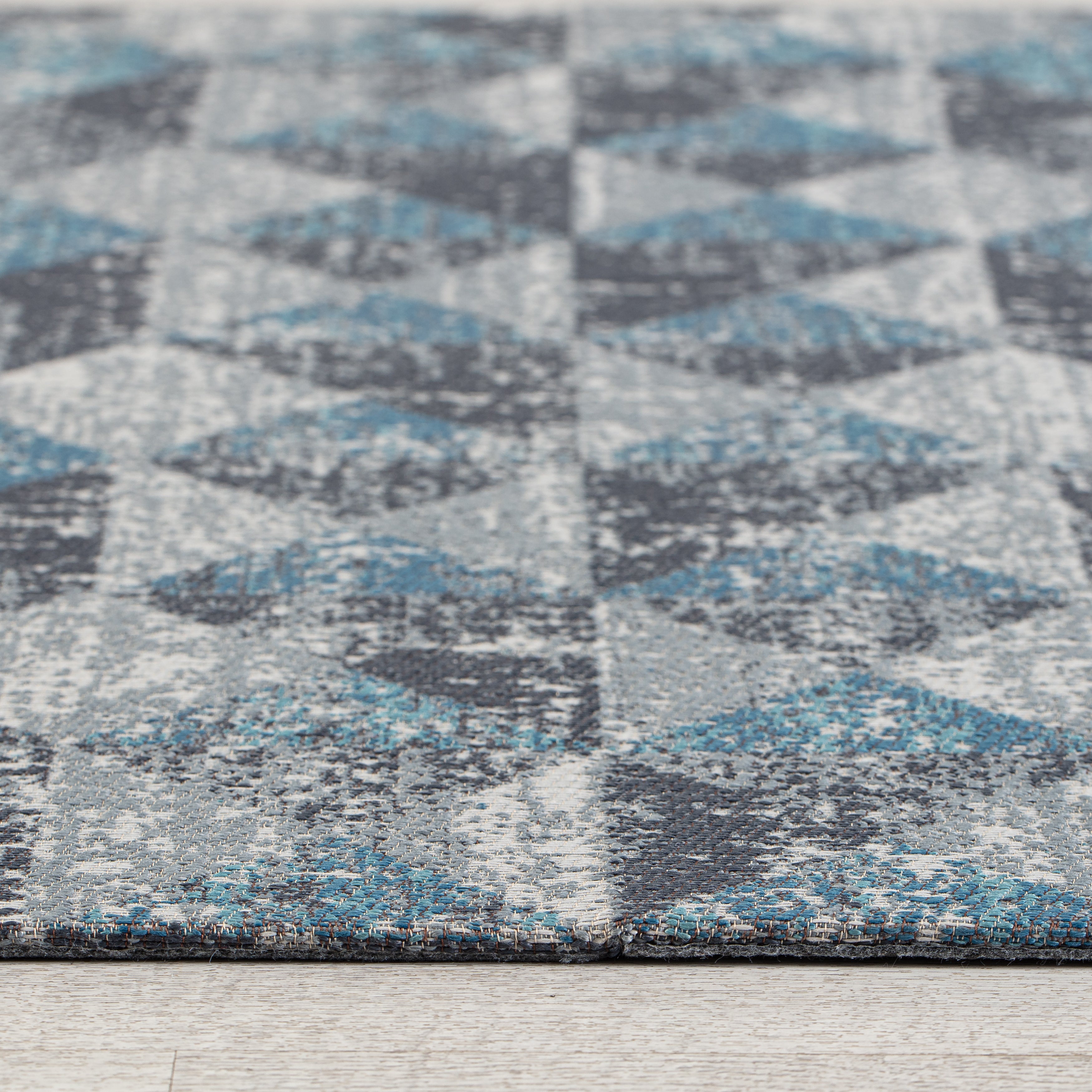 Tromso 1/2 Chair Mat Blue & Gray