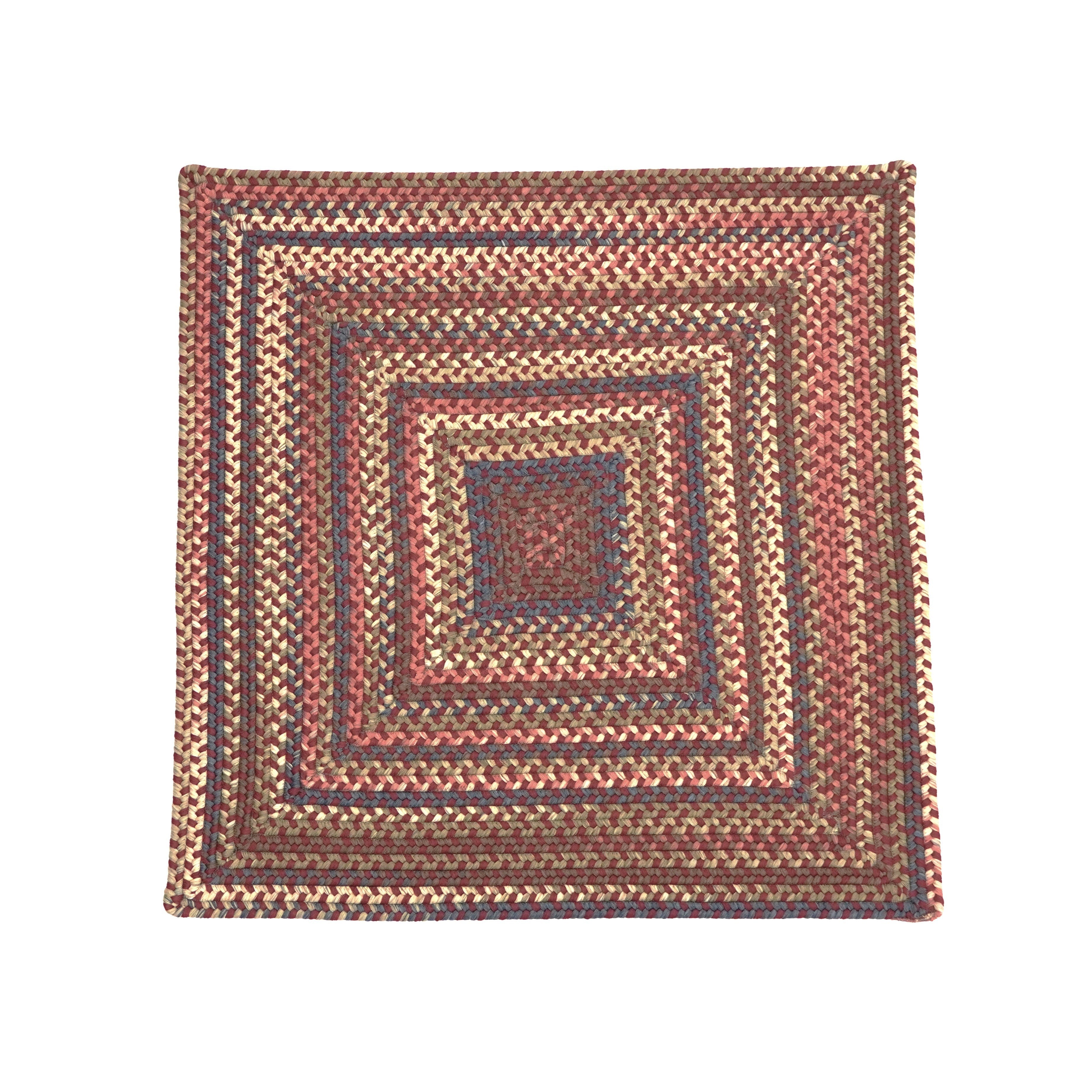 Lucid Braided Multi Square Rusted Red LU79