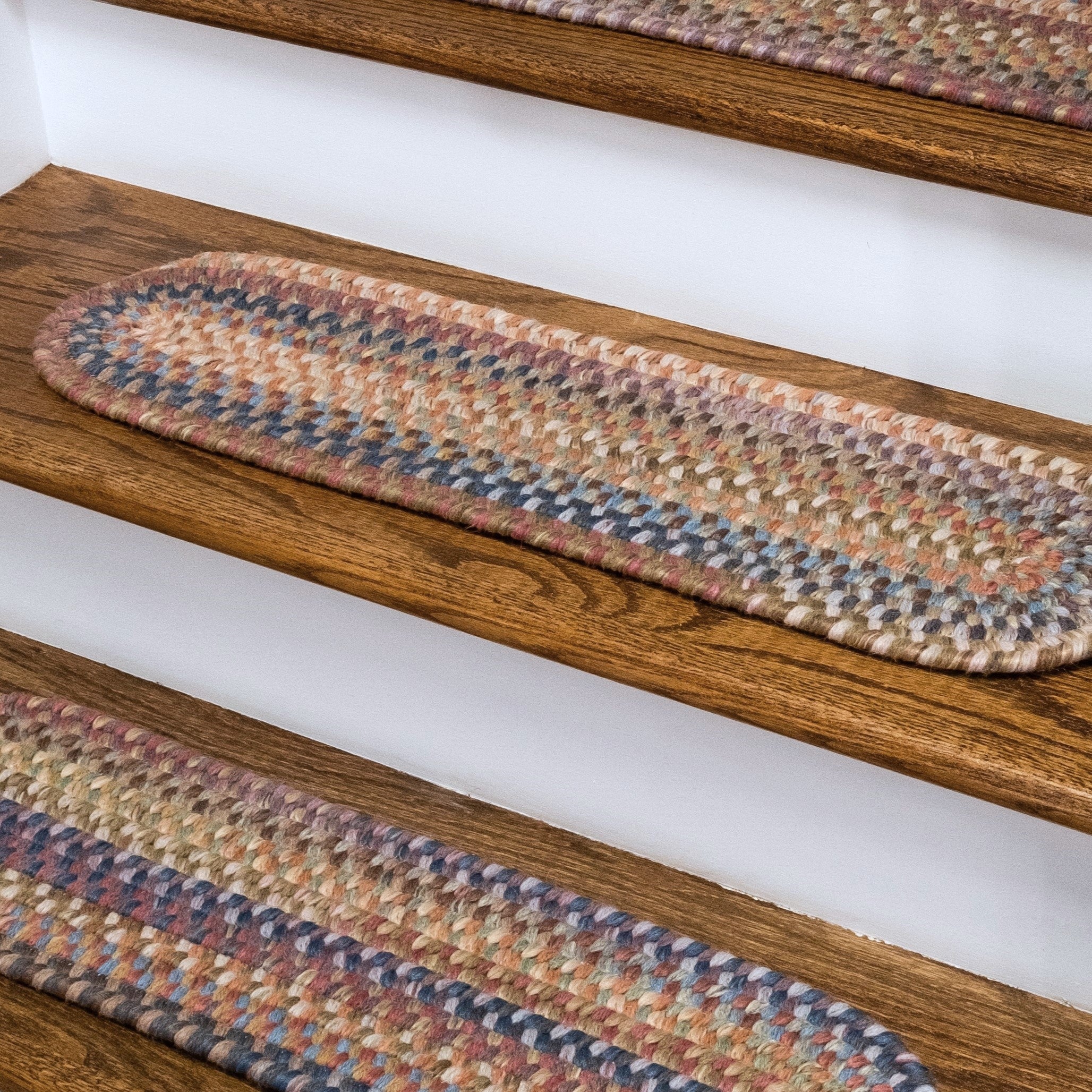 New England Braid Stair Treads Floral NE01