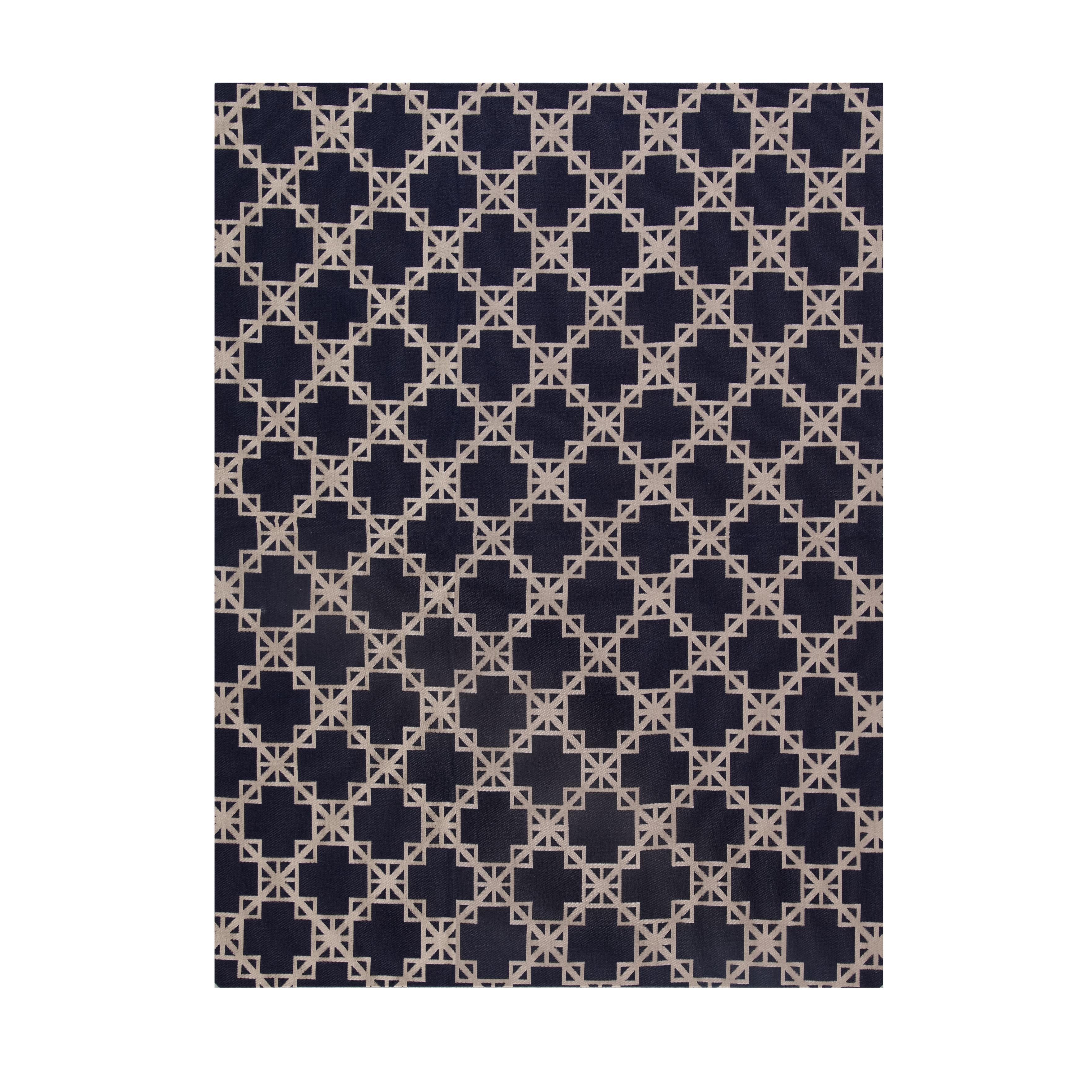 Aberdeen 1/4 Chair Mat Navy & Blue