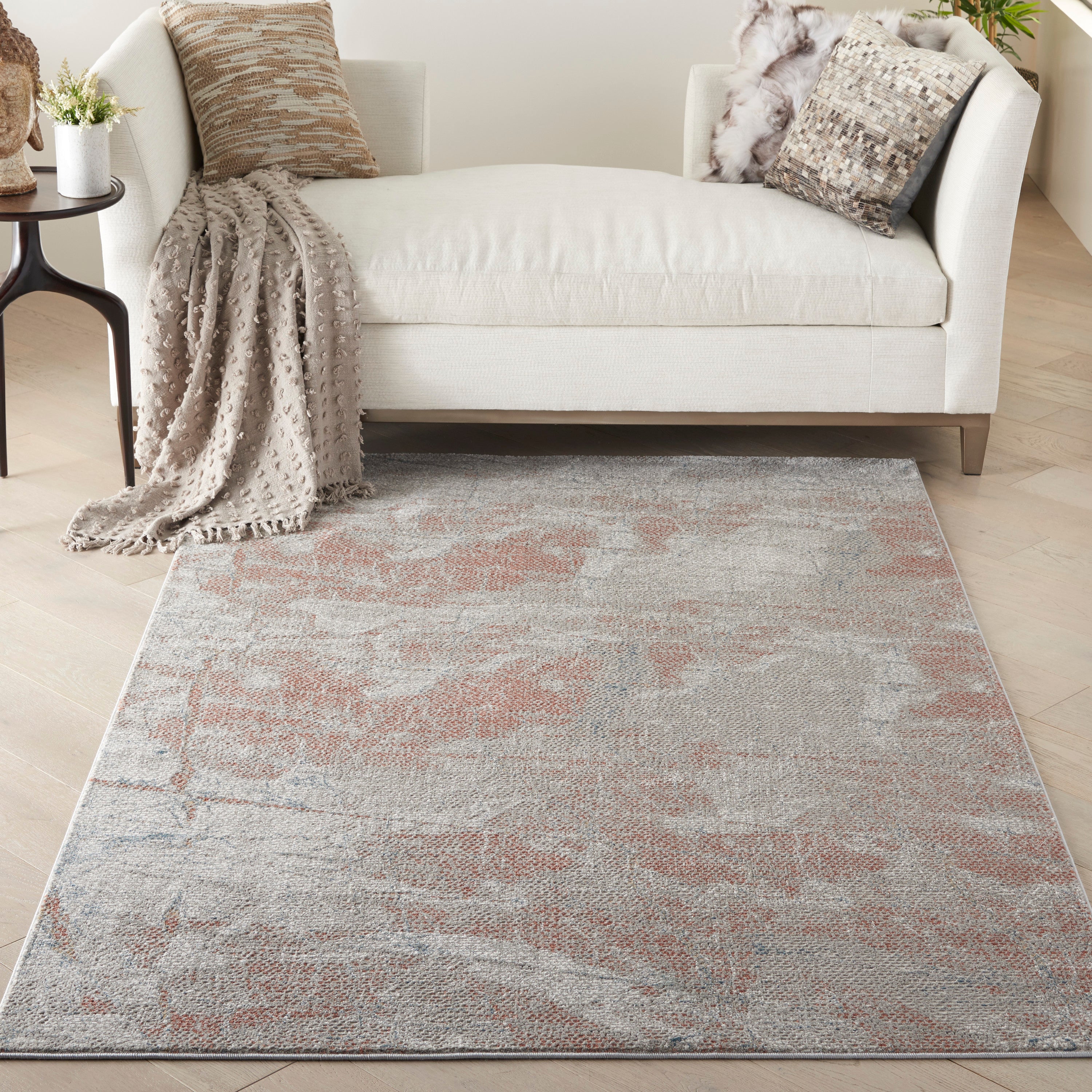 RUSTIC TEXTURES RUS15 LIGHT GREY/RUST