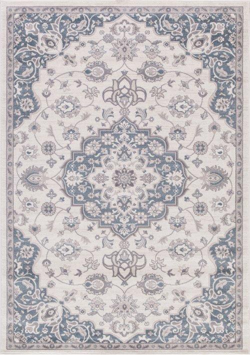 Lara Center Medallion Ivory-Blue