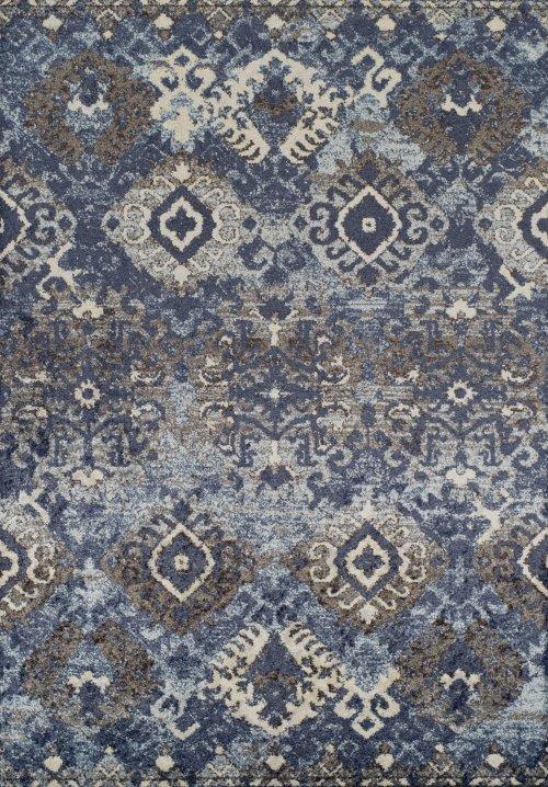 BLAIR DISTRESSED IKAT BLUE/BEIGE