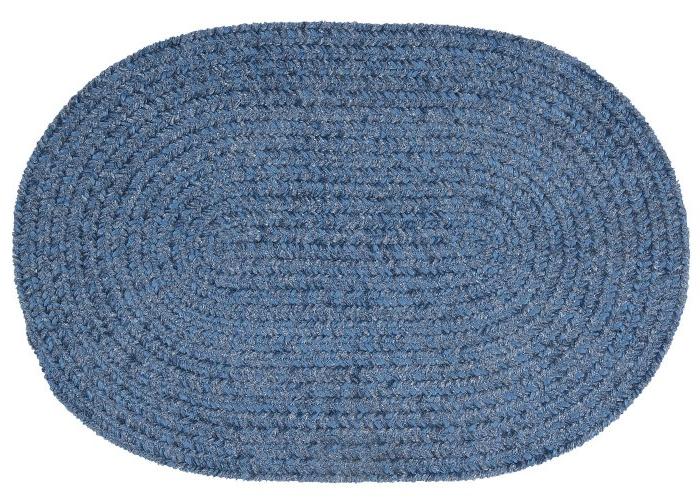 Barefoot Chenille Bath Rug Blue BF04