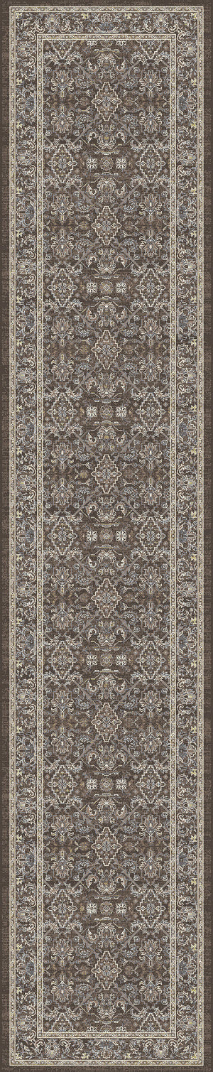 ANCIENT GARDEN 57276 Dark Brown/Beige/Blue