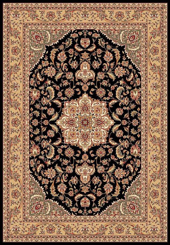 Cambridge 7327 Black/Beige Kashan Medallion