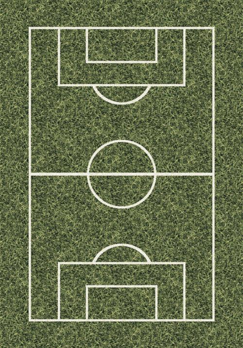 Theme Rugs 2 Corner Kick Green