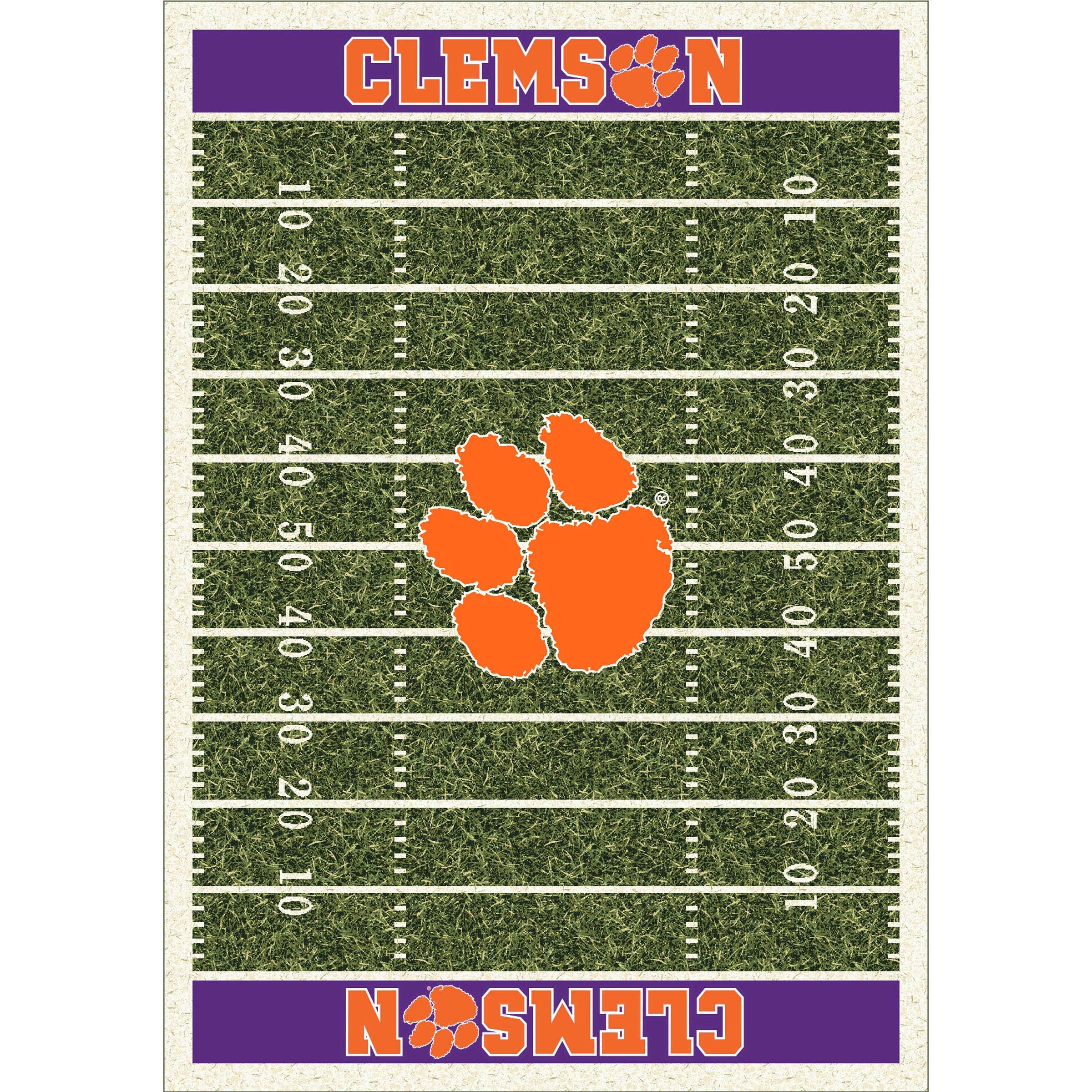 Clemson 1050 College Homefield Rug