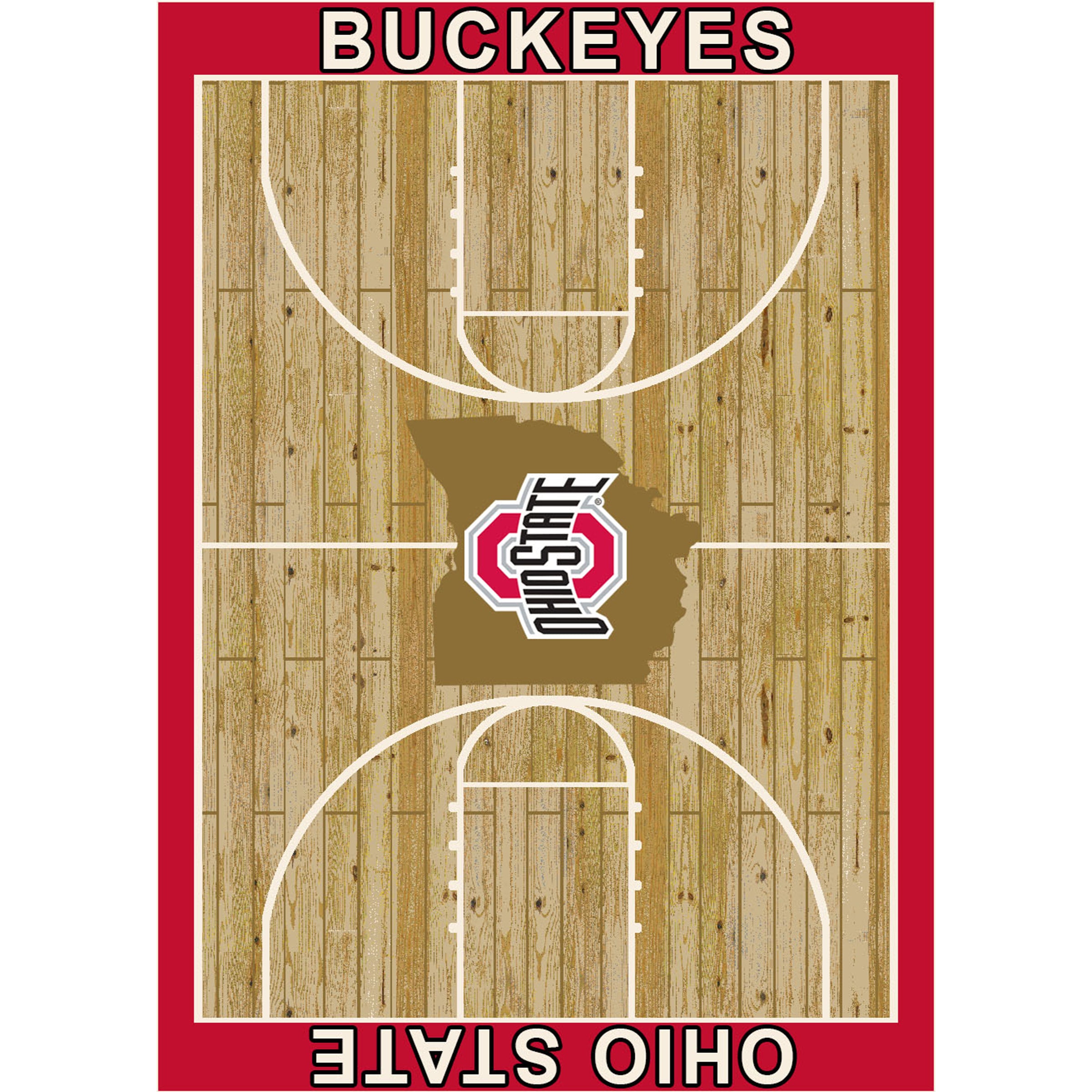 Ohio State 1000 College Court Rug