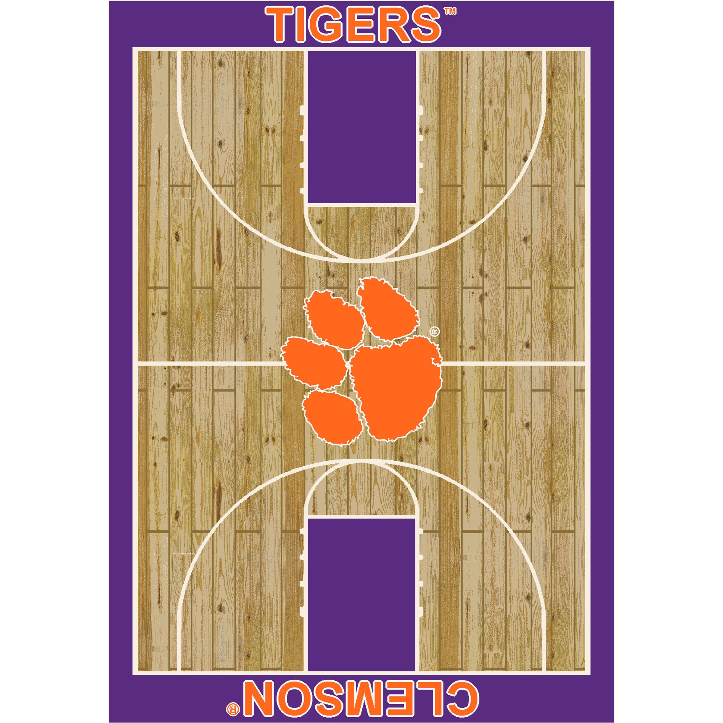 Clemson 1050 College Court Rug