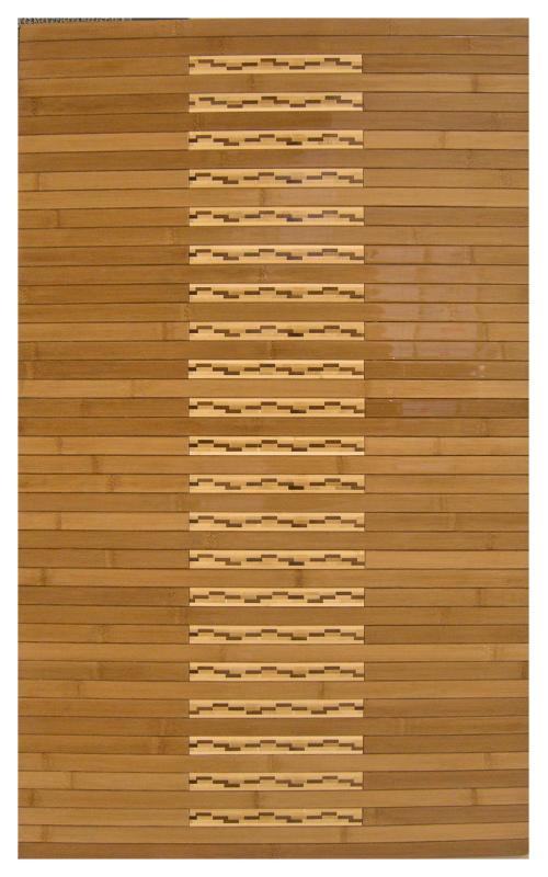 High Gloss Inlaid Bamboo Kitchen/Bath Mat