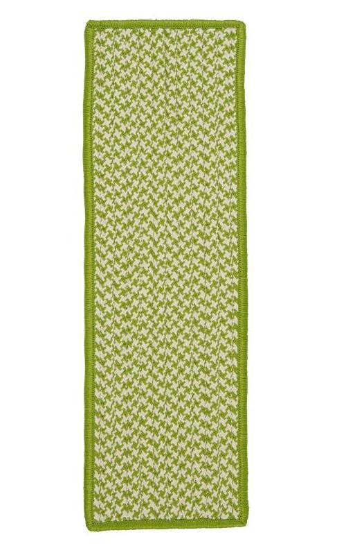 Outdoor Houndstooth Tweed Lime Stair Tread (set 13