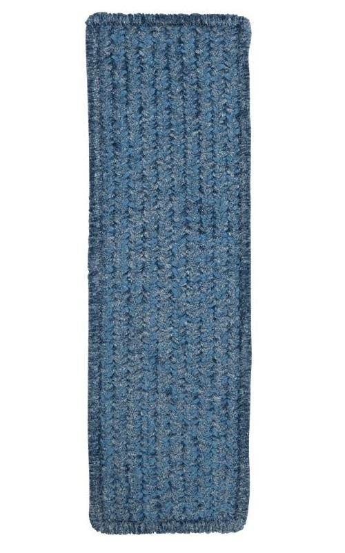 Simple Chenille Petal Blue Stair Tread (set 13)