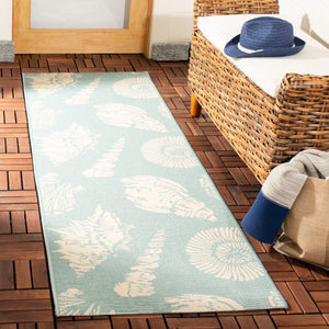 Courtyard CY6239 Aqua / Beige