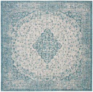 Courtyard CY8720 Teal / Cream