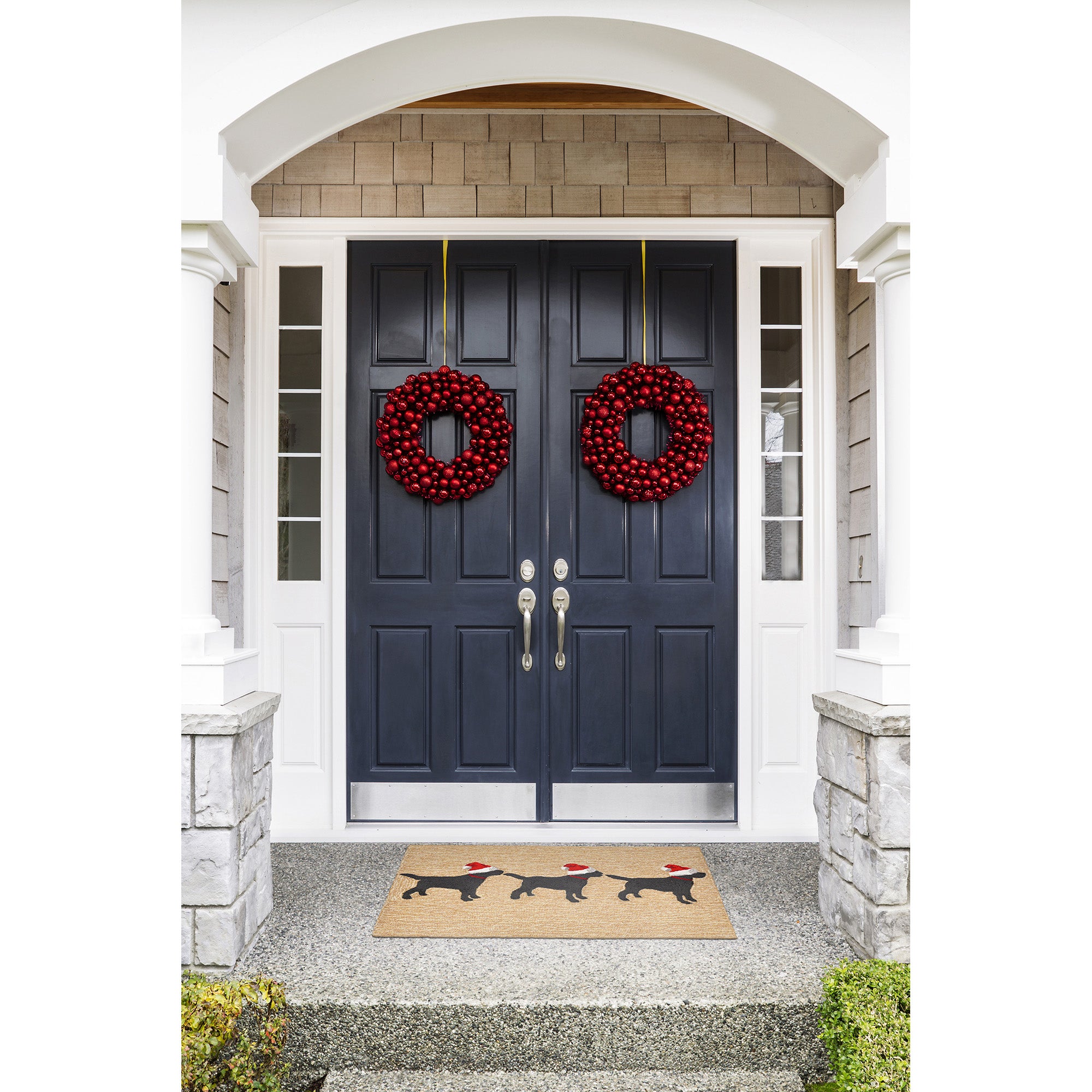 Frontporch 3 Dogs Christmas Natural