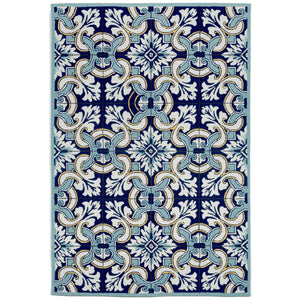 RAVELLA Floral Tile Blue