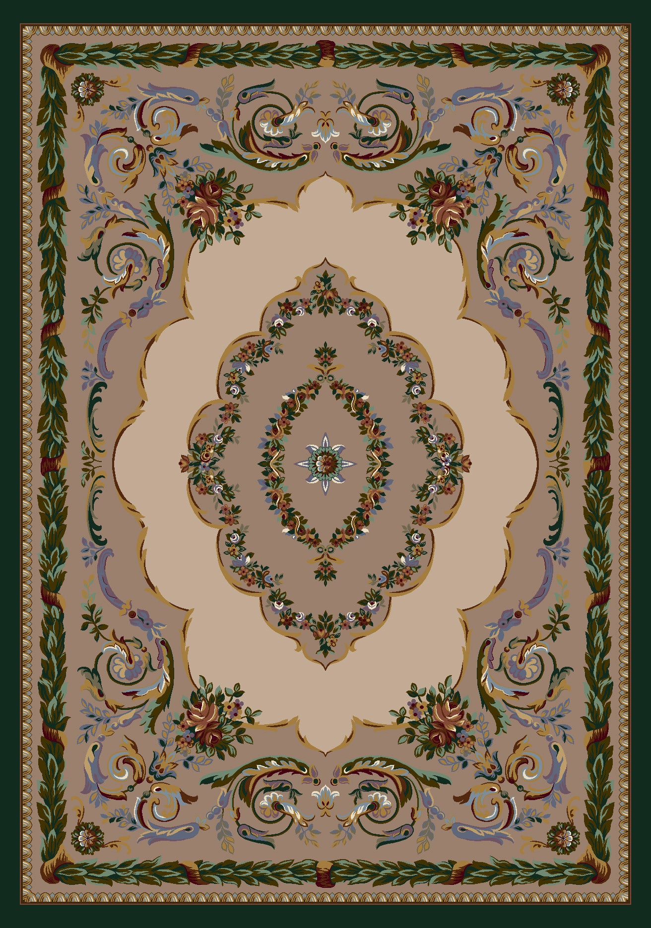 Lafayette Rug Sandstone Emerald