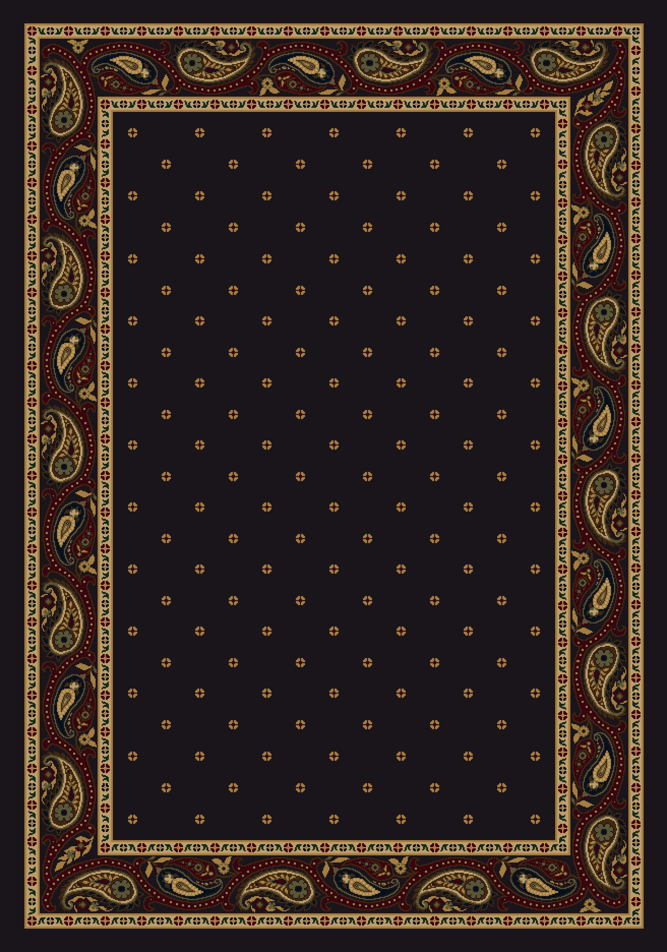 Paisley Rug Onyx